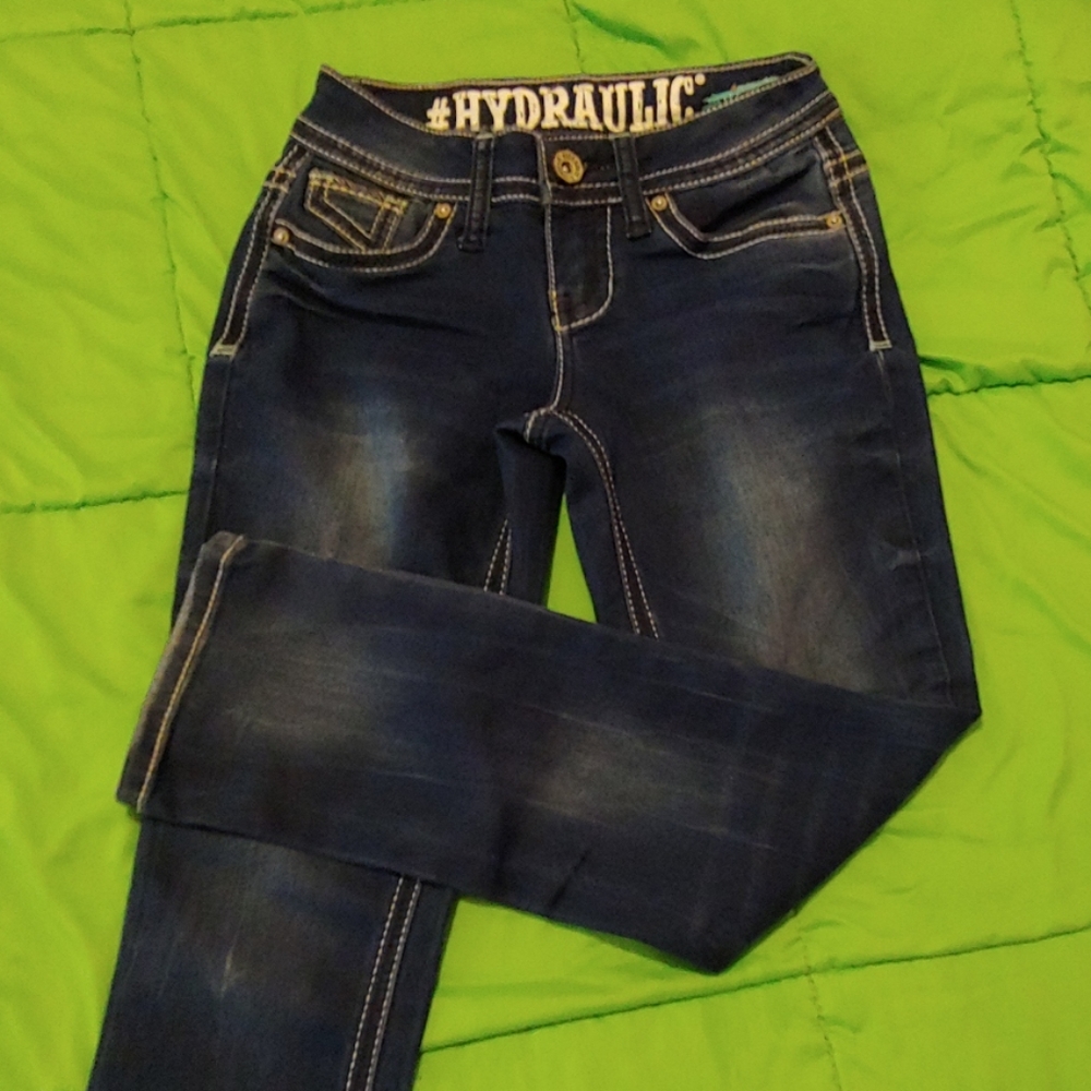 Juniors Hydraulic 3/4 cropped skinny jeans
